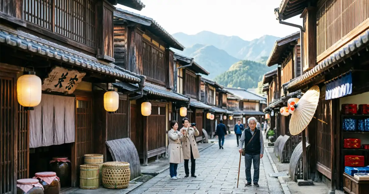Calles tradicionales de madera en el casco histórico de Takayama
