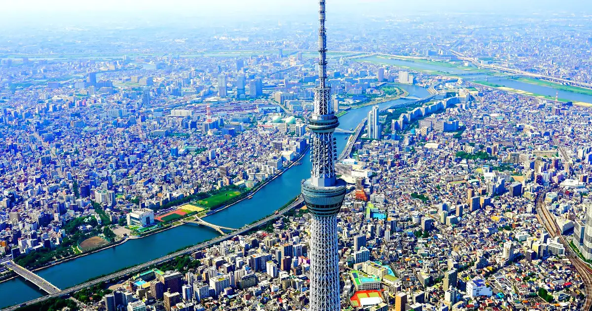 Vistas panorámicas del skyline de Tokio