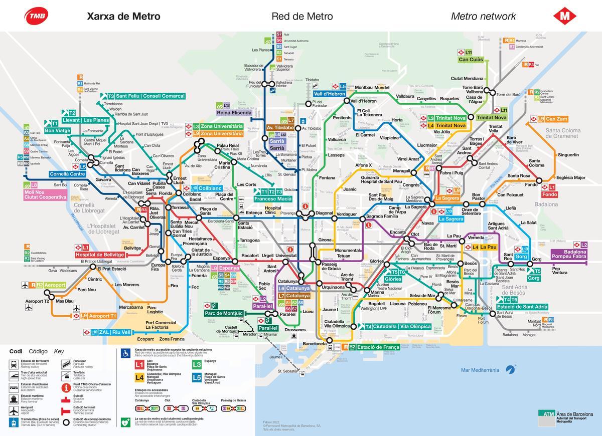 Plano Metro Barcelona