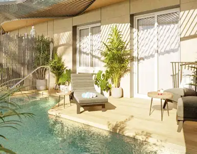 Hoteles con piscina privada en la habitación Barcelona